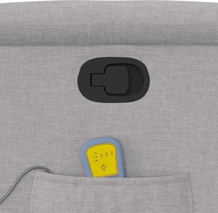 Actual product image VidaXL Massage armchair cloud grey fabric massage TV armchair