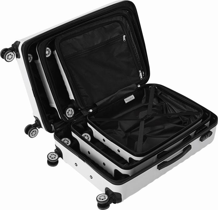 Immagine prodotto Check.In Kingston - Set di 3 valigie (Bagaglio a mano (fino a 50 litri), M (50 - 90l), L (90 - 115l))