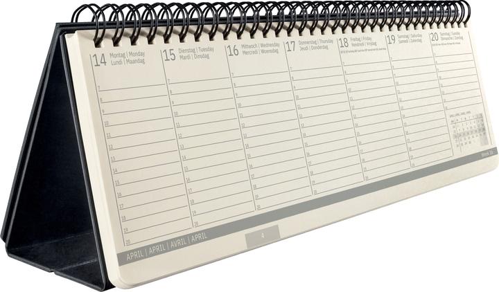 Actual product image Sigel Desk calendar 2025 C2580 1W/2S black 30x14.4cm (13.9 x 30.4 cm, Hardcover, German)