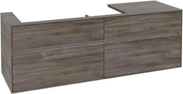 Immagine prodotto Villeroy & Boch V&B Mobiletto COLLARO 1600x548x500mm con LED-B. Rovere Pietra (160 x 50 x 55 cm)