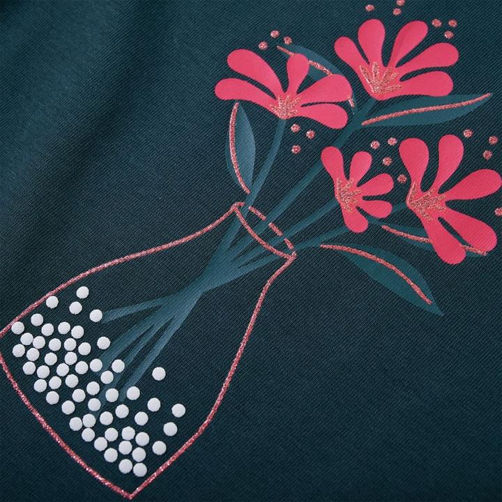 Image du produit VidaXL Chemise à manches longues enfant vert foncé 116,Matière : 95 (116)
