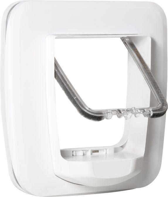 Actual product image Swisshandel24 Cat flap Dog flap with 4 locking options and magnet, for inside and outside doors, 30x29x10c (Manual cat flap)