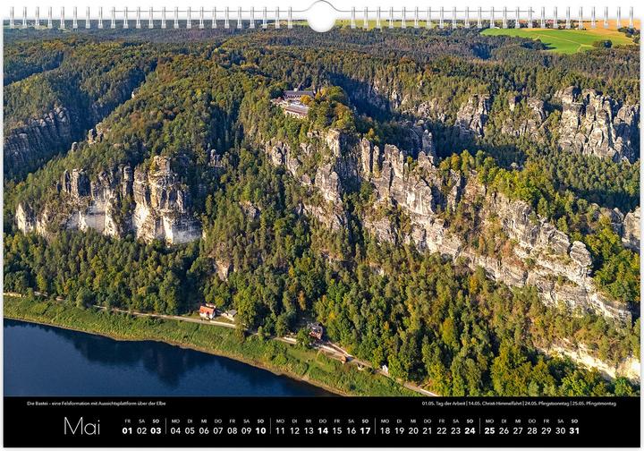 Image du produit Kalender Schsische Schweiz Luftaufnahmen 2026 (45 x 30 cm, Allemand)