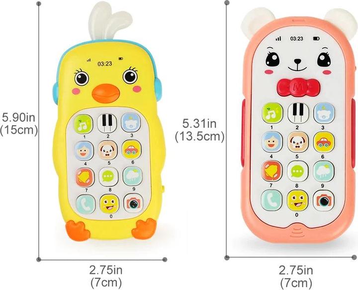 Immagine prodotto Activity Board Baby Musical Mobile Cartoon Teether Phone con suono e luce Telefono Elettronico Giocattolo