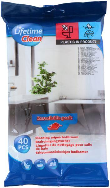 Actual product image Lifetime Cleaning wipes bathroom 40pcs (40 pcs.)