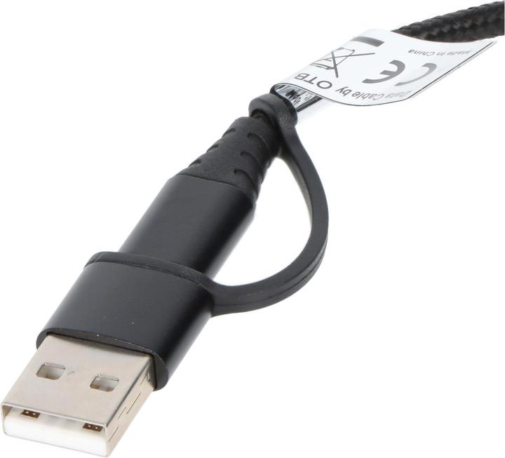 Immagine prodotto AccuCell Cavo di ricarica USB 3in1 con connessione Lightning, micro USB e USB-C (1 m, USB 2.0)