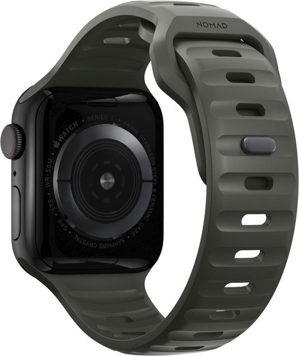 Produktbild Nomad Sport Strap V2 (42 mm, 44 mm, 45 mm, Gummi, Apple Watch Series 1, Apple Watch Series 2, Apple Watch Series 3, Apple Watch Series 4, Apple Watch Series 5, Apple Watch Series 6, Apple Watch Series 7, Apple Watch Series 8, Apple Watch Series 9, Apple Watch SE)