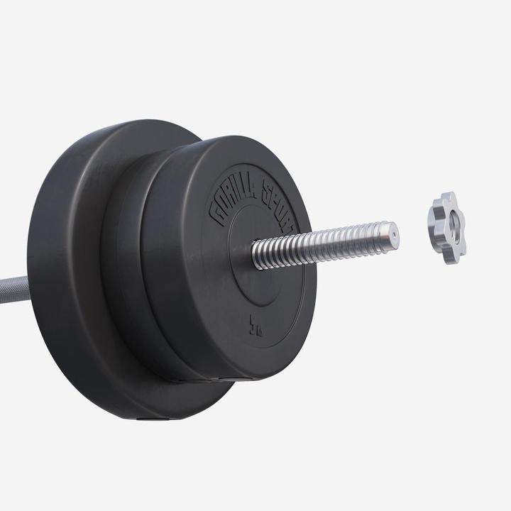 Produktbild Gorilla Sports Langhantelset (4 x 1.25 kg, 4 x 2.5 kg, 2 x 5 kg, 2 x 10 kg, 2 x 15 kg)