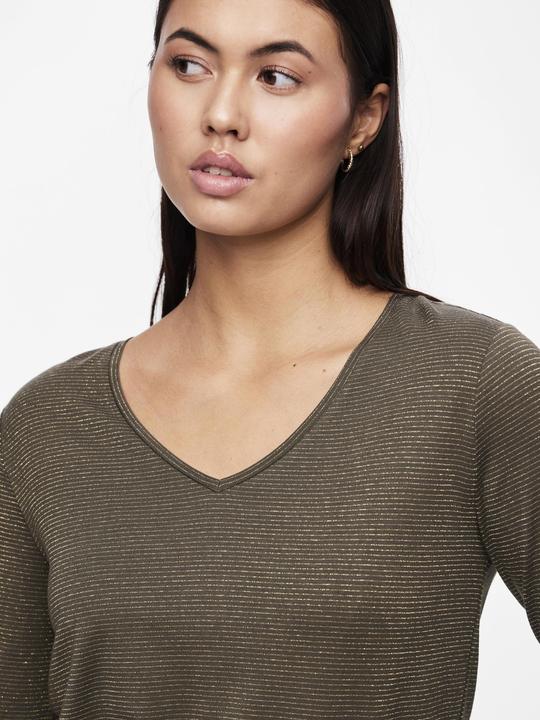 Image du produit Pieces Pcbillo Ls V-Neck Lurex Stripes Noos (XS)