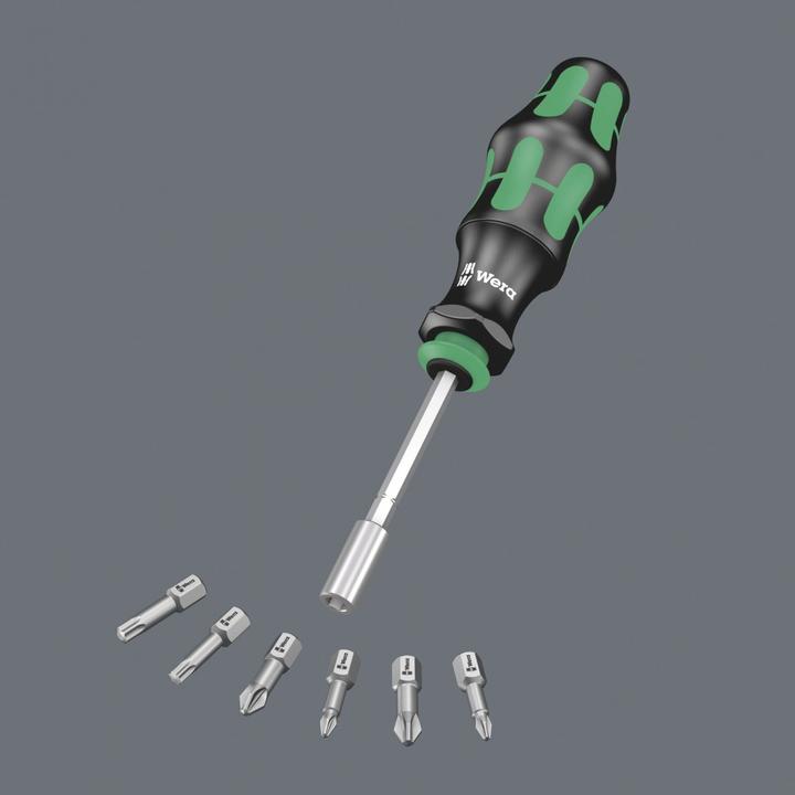 Produktbild Wera Kraftform Kompakt 28 B (PH2X 25mm, PH1 x 25 mm, Pz2x25mm, slot 1 x 5.5 x 25 mm, PZ 1 x 25, slot 1.2 x 6.5 x 25 mm)