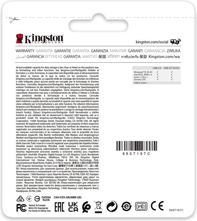 Immagine prodotto Kingston DataTraveler Exodia Onyx (256 GB, USB-A)