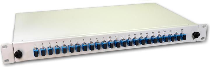 Produktbild Lightwin LWL Spleissbox, 24 Fasern, 24x SC Singlemode, 9/125µm OS2 G657.A1 Pigtail Spleissboxen (1.50 m)