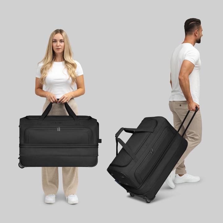 Immagine prodotto Redolz Set di borse da viaggio a 2 ruote Duffle Essentials 2 pezzi con piega elastica (129 l)