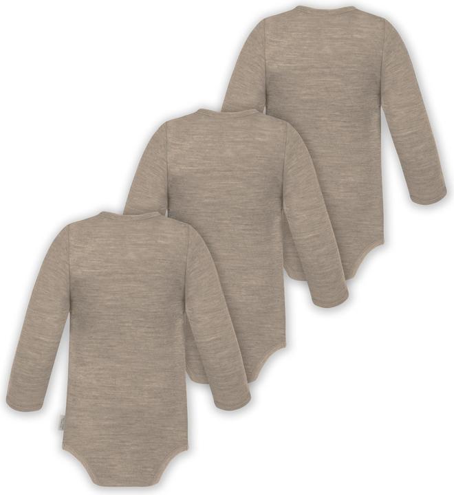 Actual product image Normani 3-pack multipack baby bodysuit merino long-sleeved body with buttons - 9345 (50)
