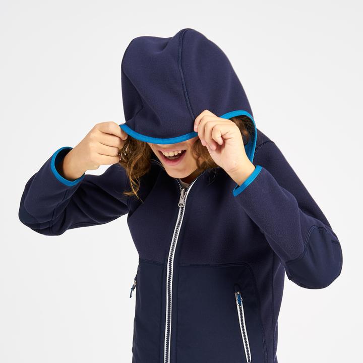 Image du produit Tribord Veste polaire voile enfants réversible chaud 500 bleu marine/bleu (116)