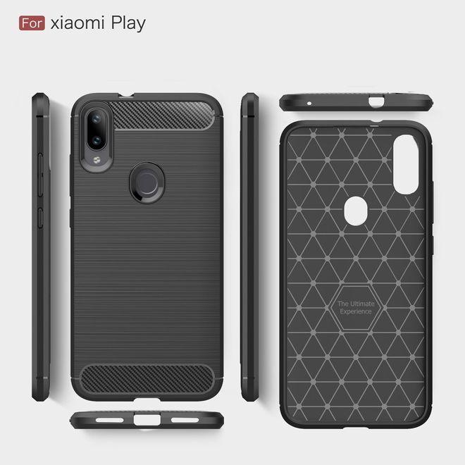 Productafbeelding MU Style Koolstofvezel TPU Softcase-serie (Xiaomi Mi Play)