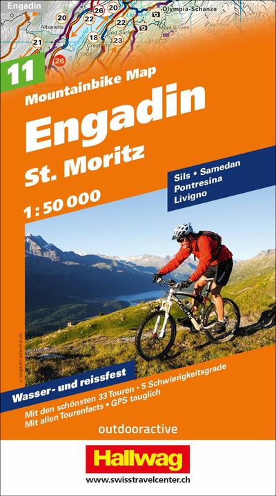 Actual product image Engadin, St. Moritz Mountainbike-Karte Nr. 11, 1:50 000. 1:50'000
