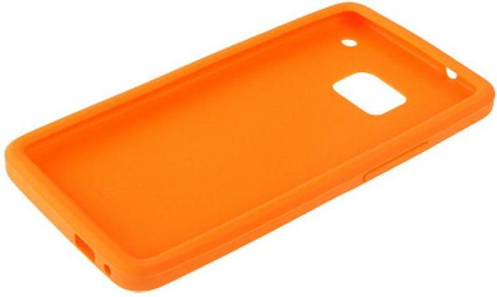Produktbild König Design Schutzhülle Silikon Case für Handy HTC One M7 Orange (HTC One M7)