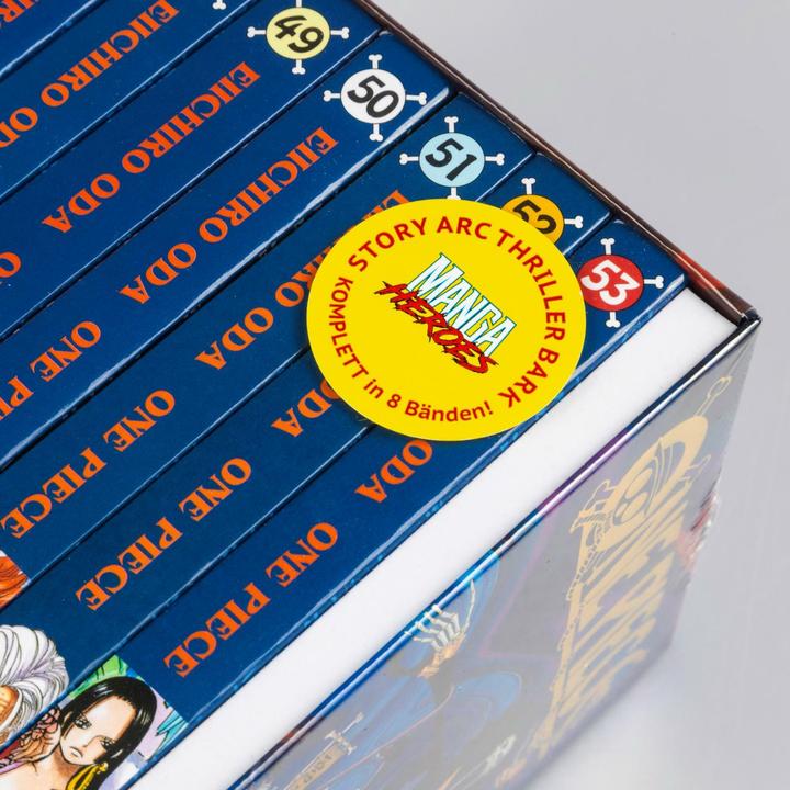 Produktbild One Piece Sammelschuber 5: Thriller Bark (inklusive Band 46–53) (Deutsch, Eiichiro Oda, Antje Bockel, Josef Shanel, Matthias Wissnet, 2024)