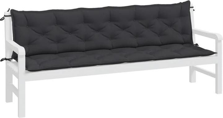 Actual product image VidaXL Garden bench cushions 2 pcs. O x ford fabric (200 x 50 x 7 cm)