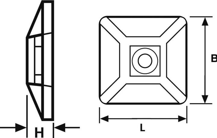 Produktbild HellermannTyton Befestigungssockel (Befestigungsschlaufen, 29 mm, 100 Stk.)