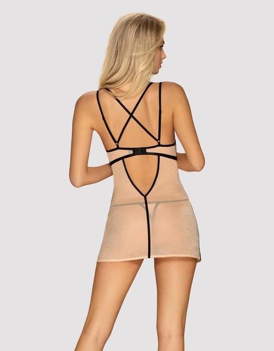 Produktbild Obsessive Nudelia noir chemise & thong L/XL (XL)