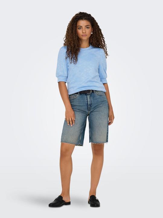 Image du produit Only Coupe normale Col rond Manches smockées Haut de manches bouffantes (XS)