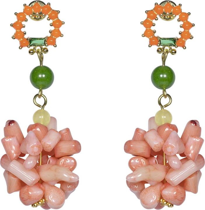 Actual product image Uzurii Red Amazon earrings (925 sterling silver)
