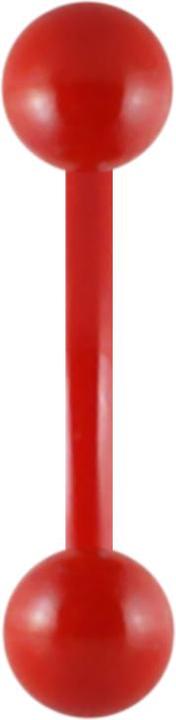 Actual product image Star Piercing Banana Fire Red with ball (without brass, Surgical steel 316L)