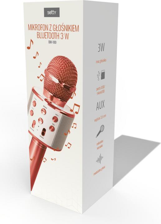 Produktbild Setty Bluetooth-Mikrofon mit Lautsprecher BM-100 Roségold