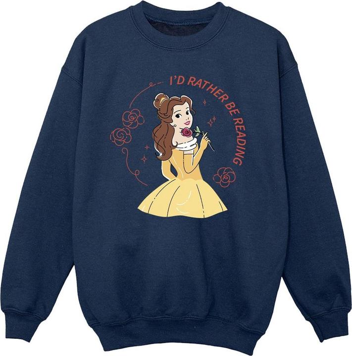 Produktbild Disney Beauty And The Beast I'd Rather Be Reading Sweatshirt Mädchen (140, 146)