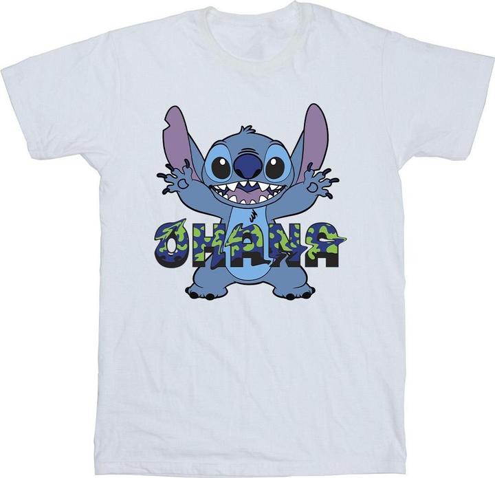 Produktbild Disney Lilo And Stitch Ohana Blue Glitch TShirt (M)