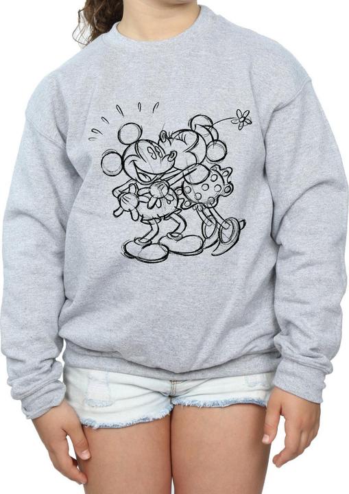 Produktbild Disney Mickey And Minnie Mouse Kiss Sketch Sweatshirt Mädchen (152, 158)