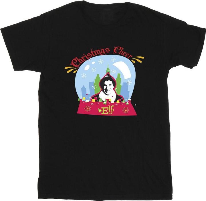 Actual product image Elf Mens Christmas Snowglobe T-Shirt (S)
