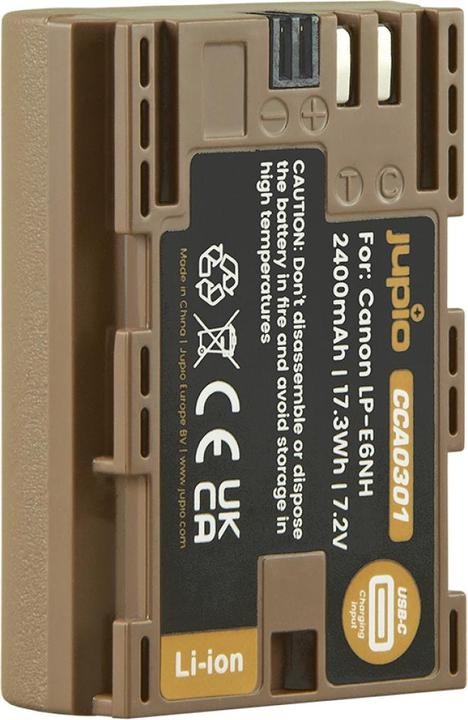 Image du produit Jupio LP-E6NH Ultra C (entrée USB-C) 2400mAh (Batterie)