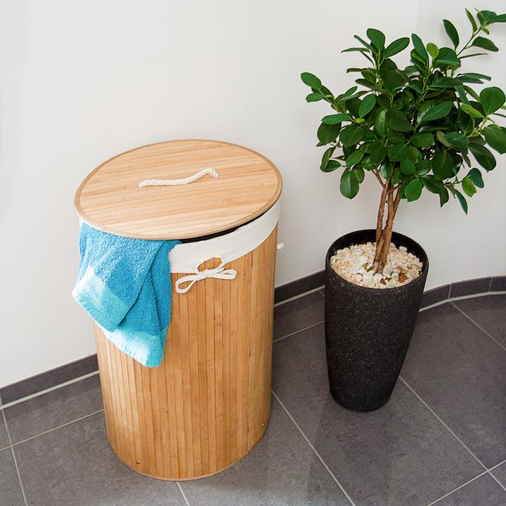Immagine prodotto Relaxdays Cesto portabiancheria rotondo (70 l)
