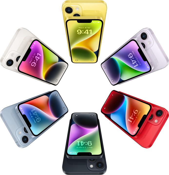Productafbeelding Apple iPhone 14 Plus (128 GB, Geel, 6.70", SIM + eSIM, 12 Mpx, 5G)