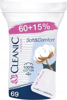 Actual product image Cleanic Soft Comfort Square Cosmetic Pads - 69 Pieces