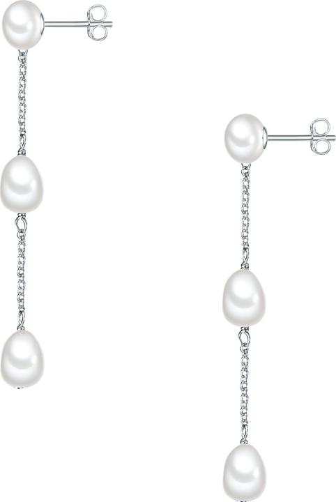 Valero Pearls Damen Sterling Silber Süsswasser-Zuchtperlen silber - 15036 (925er Silber)