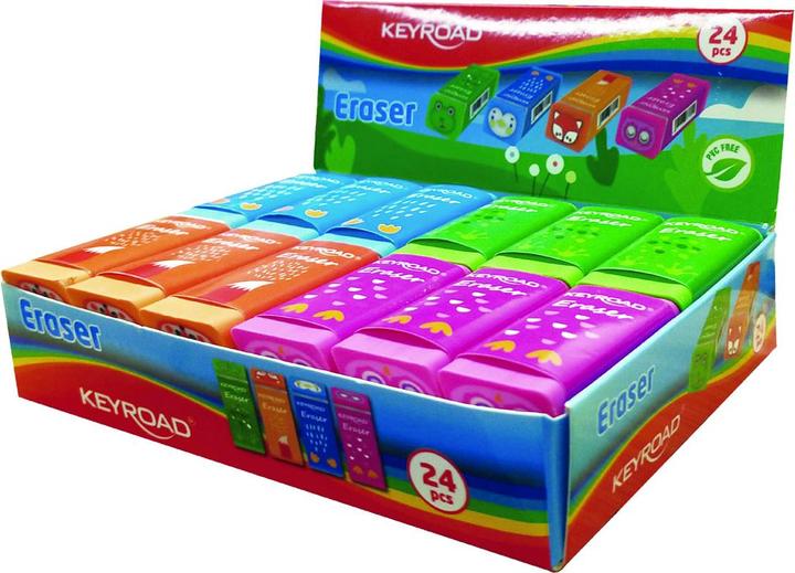 Produktbild Keyroad Radiergummi, tiere, display, farbmischung
