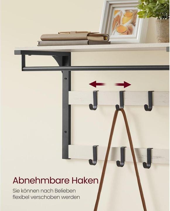 Produktbild Vasagle Wandgarderobe 10 Haken 65 cm x 42 cm