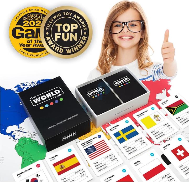 Actual product image The World Game Gioco di Carte Geografia (Italian)
