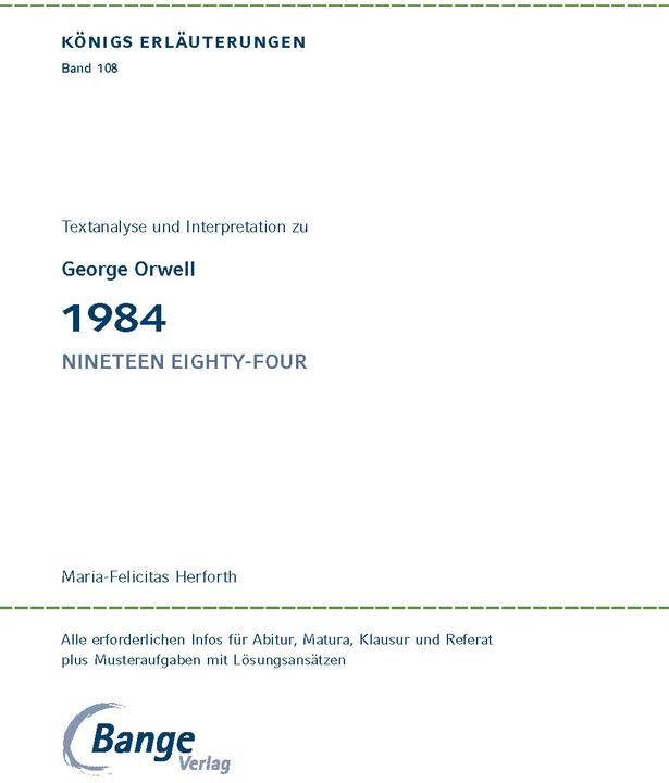 Produktbild George Orwell: 1984 Nineteen Eighty-Four (Deutsch, Englisch, George Orwell, 2023)