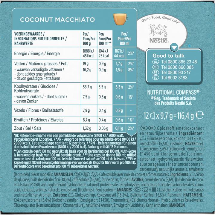 Actual product image Nescafé Dolce Gusto Coconut Macchiato (12 x Port.)