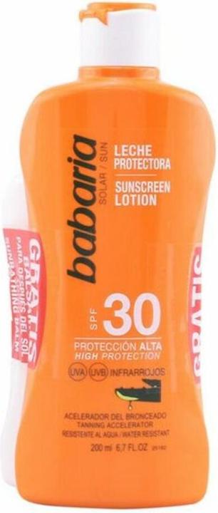 Actual product image Babaria SOLAR ALOE VERA SPF30 LECHE LOTE 2 pz (Sun lotion, SPF 30, 200 ml)