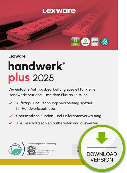Actual product image Lexware handwerk plus 2025 Download Jahresversion (365-Tage) (1 User, 12 months)