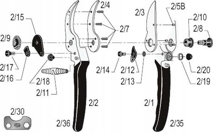 Actual product image Felco Counterblade to 2