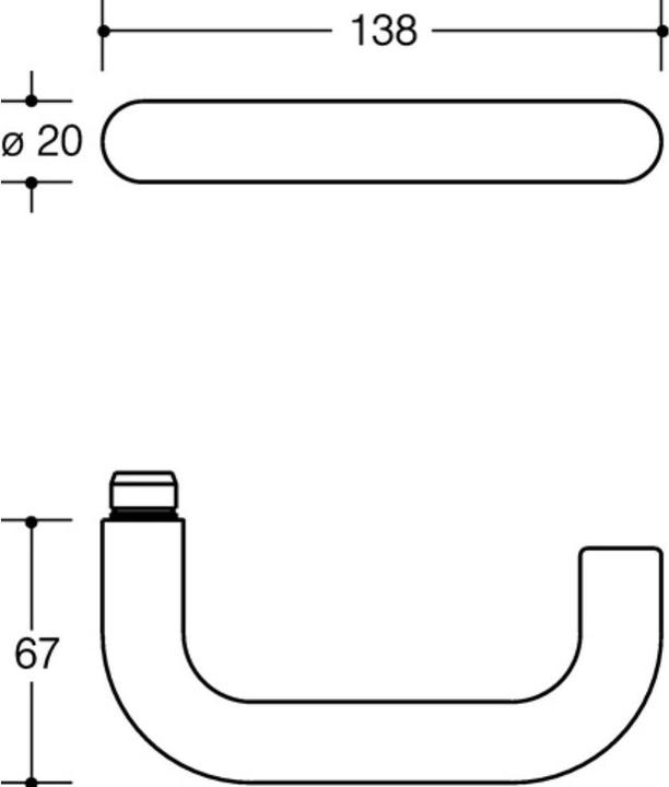 Immagine prodotto Hewi Set di piastre corte 111R02.110 99 Plastica 99 FBM Maniglia a leva arrotondata (Maniglia della porta)