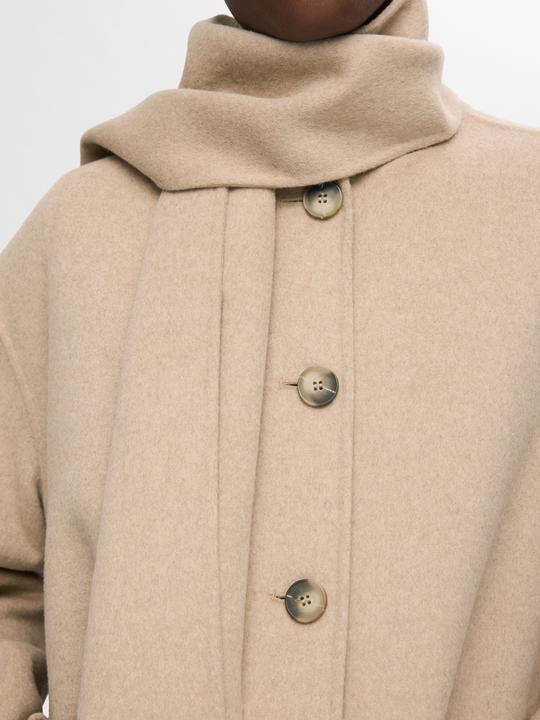 Actual product image Selected Femme Integrated scarf jacket (40)