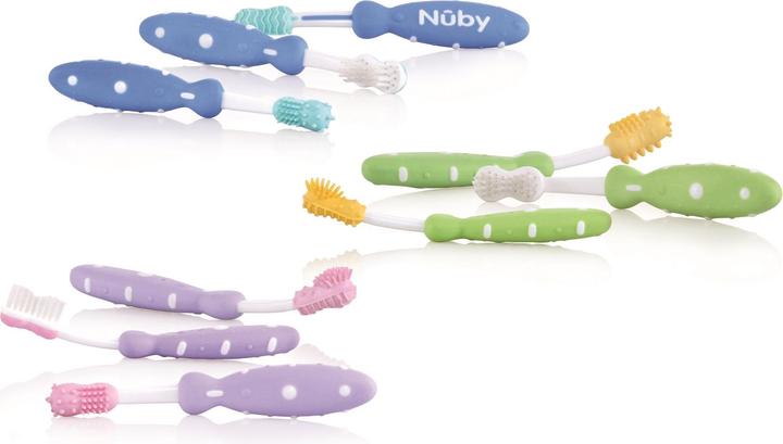 Produktbild Nuby Zahnputztrainer 3er Set (Weich, 3 x)